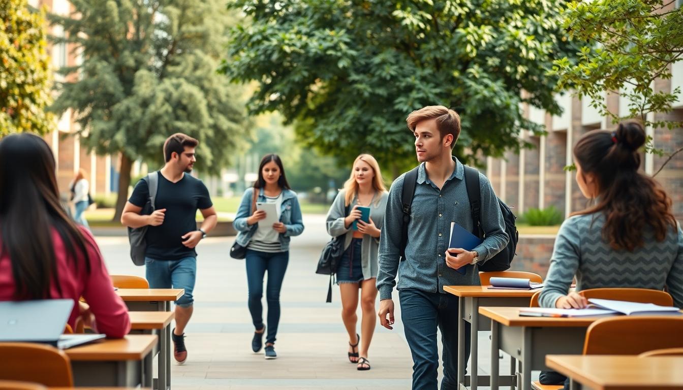 Student using online courses for flexible education